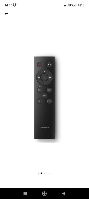 Soundbar Philips TAB5305/10, 2.1 Ch, 70W, Bluetooth, Subwoofer wireles