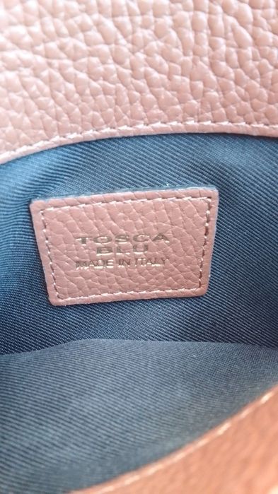 Кожена чанта Tosca Blu Livigno с релеф