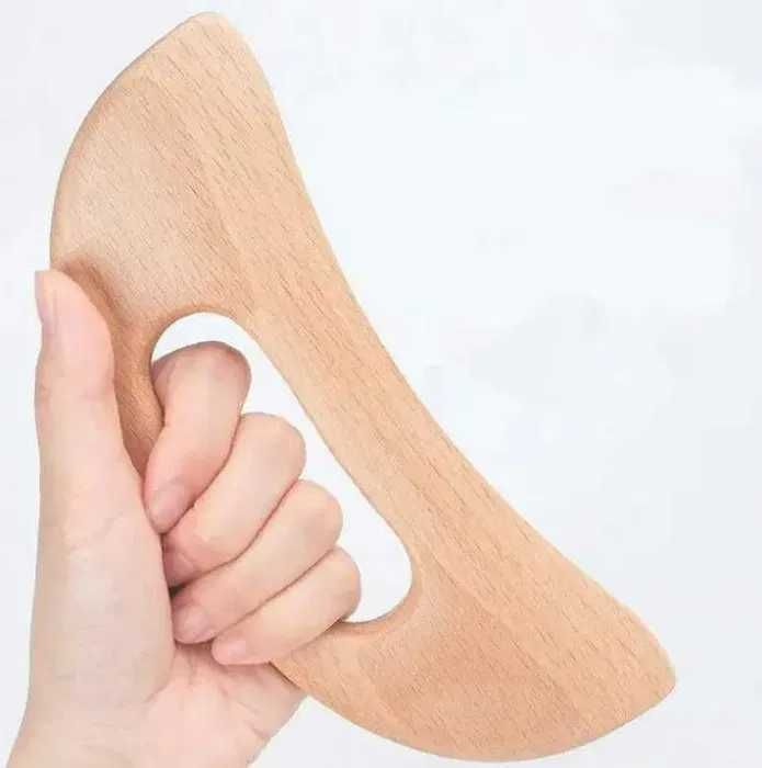 Дървена дъска Gua Sha – масажор с антицелулитен и лимфодренажен ефект
