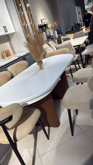 Столы на реечных тумбах (раскладные и цельные)