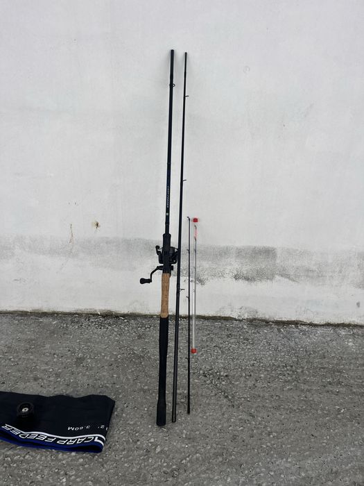 Preston DuraCarp 12ft / okuma custom black feeder 4000