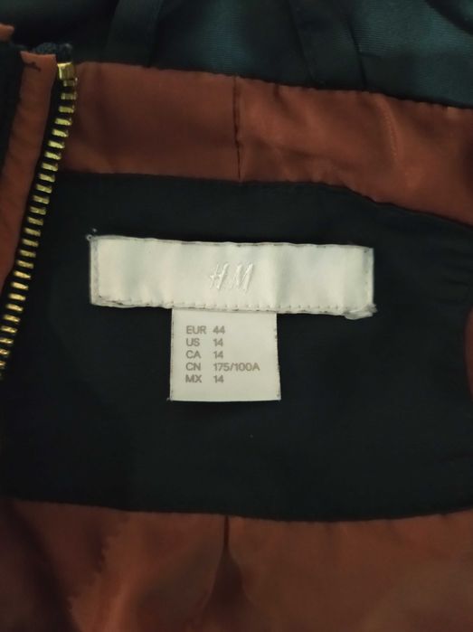 H&M Синьо дамско яке № 44 – вталено, до ханша