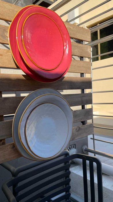 Италиански ръчно изработени керамични чинии - ЧИСТО НОВИ