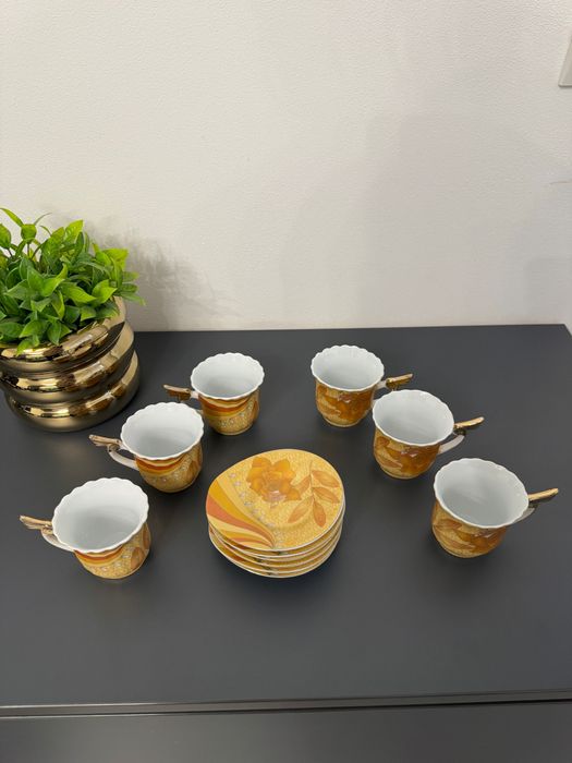 Set 6 cesti si farfurii cafea