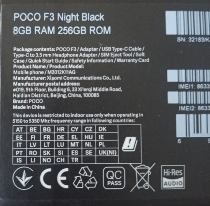 Продаю Xiaomi Poco F3