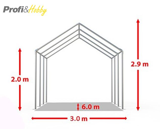 Професионална шатра 3х6 за градината, 100% водоустойчив PVC