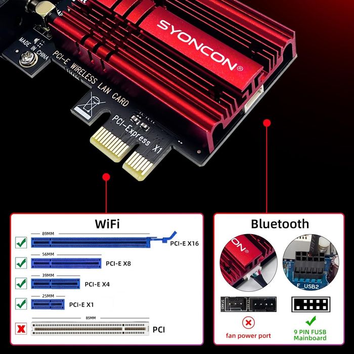 Placa WiFi PCIe AXE5400, adaptor tri-banda 2,4G/5G/6GHz si Bluetoo 5.3