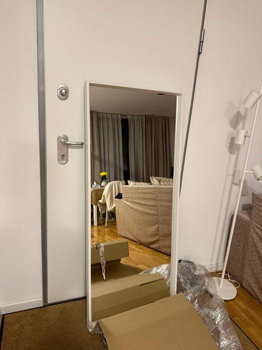 Oglindă IKEA NISSEDAL Albă 65x150 cm – stare foarte bună