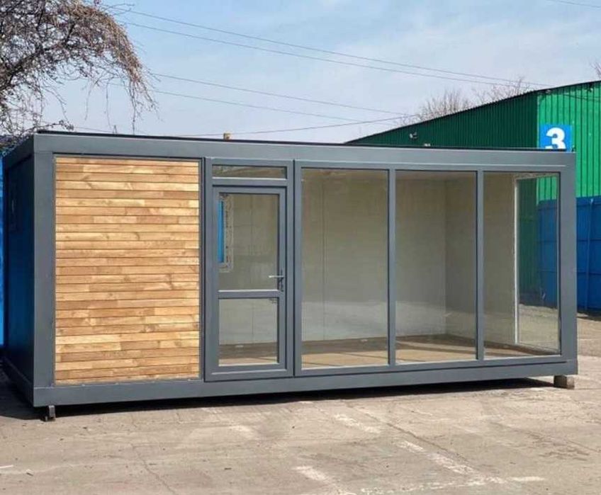 Vand container modular standard, vitrina, spatiu depozitare, garaje
