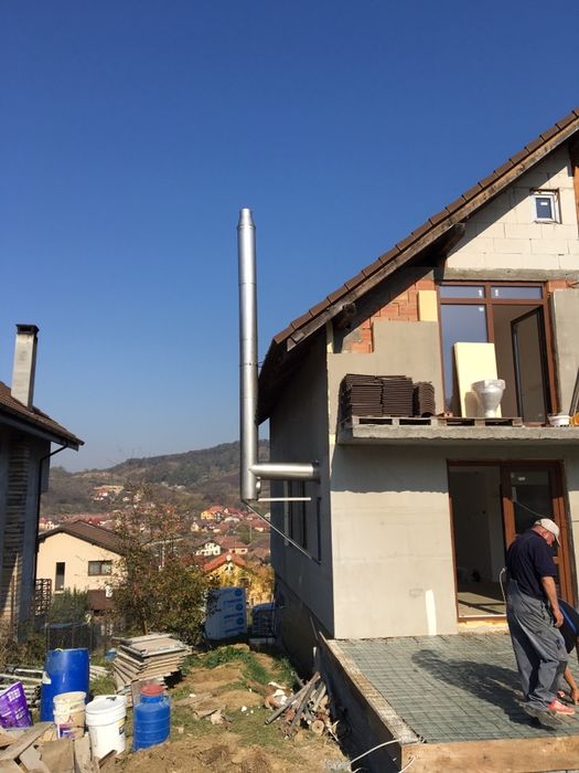 Horn , cosuri de fum din inox dublu izolate