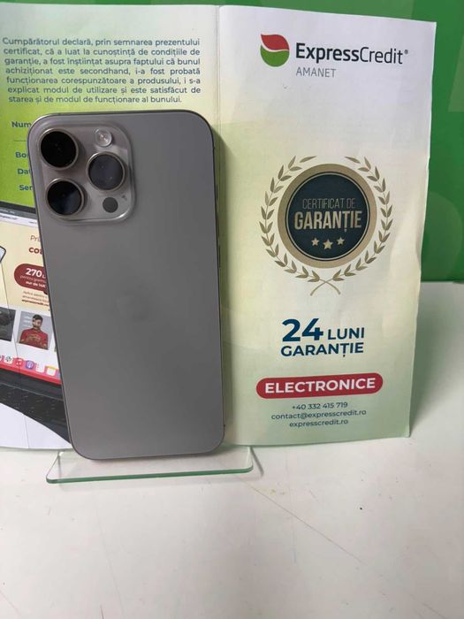 iPhone 16 Pro Max 256gb 100% Bateria (B.61713-Tatarasi) Garantie 2 ani!
