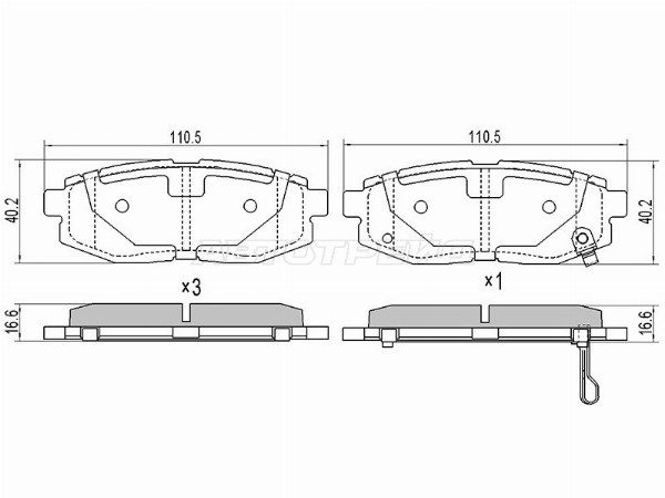 Колодки тормозные Subaru Impreza