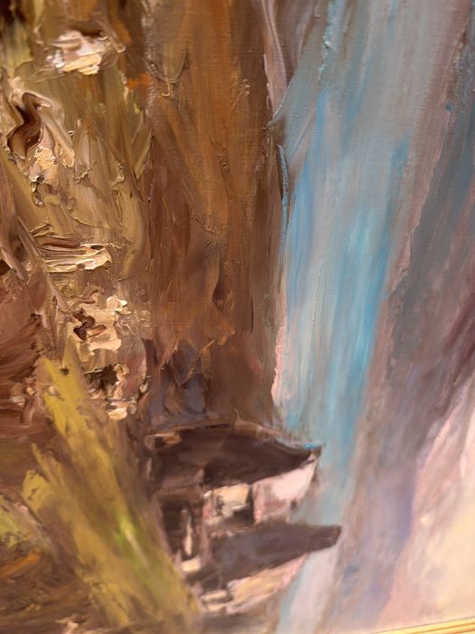 Tablou,pictura in ulei pe panza ,peisaj Islanda,semnat