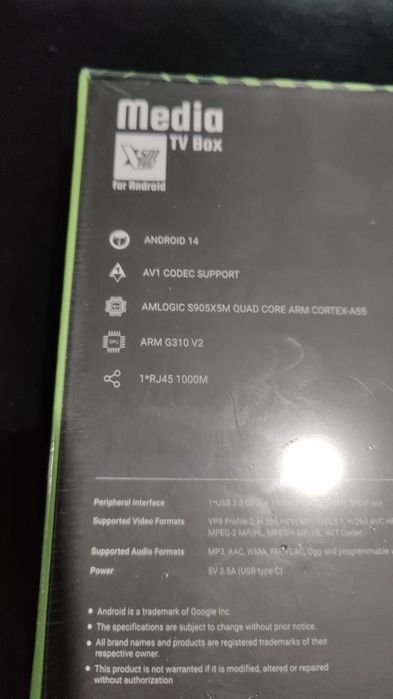 Ugoos X5M Pro TV Box Android 14 Amlogic S905x5M 4Gb Ram 32Gb Rom Нов