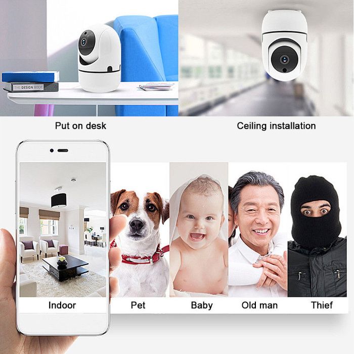 Camera supraveghere IP WIFI HD 1080P 3.6mm 2.0MP, Detectare miscare!