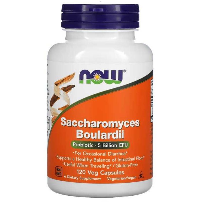 NOW Foods Сахаромицеты Буларди, пробиотик Saccharomyces Boulardii