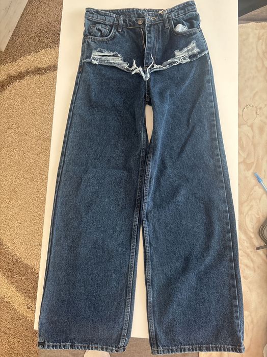 Дънки dark blue/накъсани