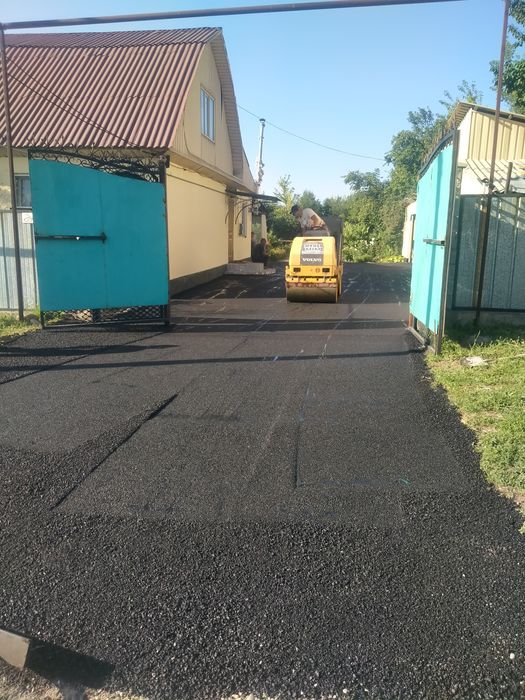 Асфальт Каток укладка асфальта