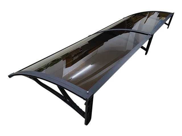 АЛУМИНИЕВ навес тента плътен плексиглас 240х100 см + други размери