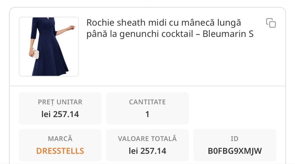 Vand rochie eleganta