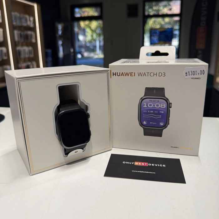 Smartwatch Huawei Watch D3 Black Aluminium Alloy Case