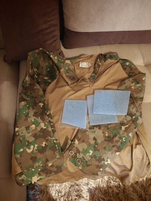 Bluză tactica armată și tricouri mânecă lungă combat cu guler
