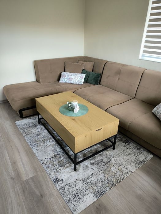 Холна маса от Jusk, с повдигащ механизъм и място за съхр. + ПОДАРЪК