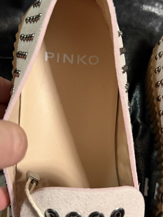 Mocasini piele cu tinte pinko roz marimea 39