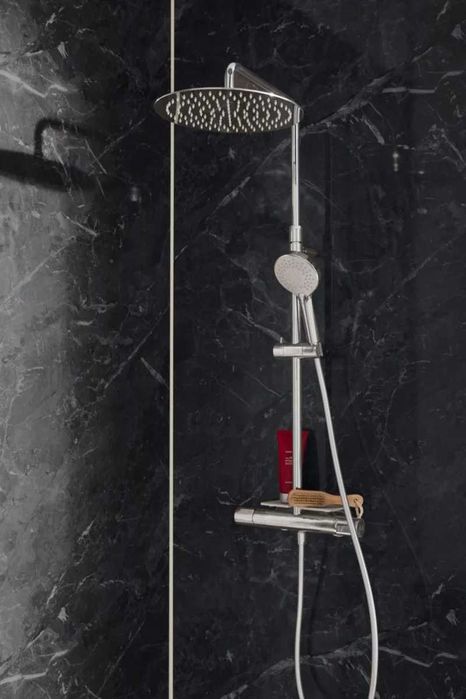 Душ колона с термостат и пита 30 см хром с рафт – Jacob Delafon Metro