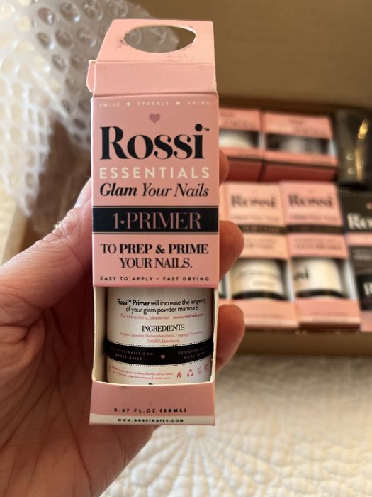 Kit pudra de unghii Rossi nails + remover + 3 culori