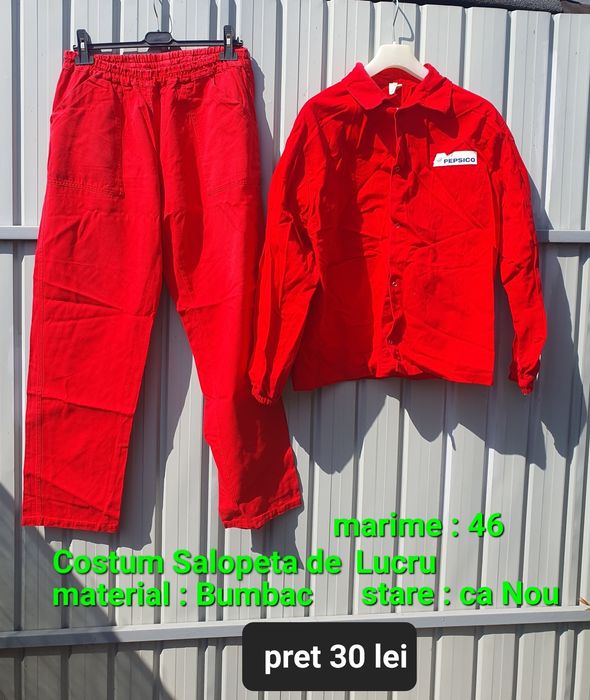 Costum salopeta rosu XL