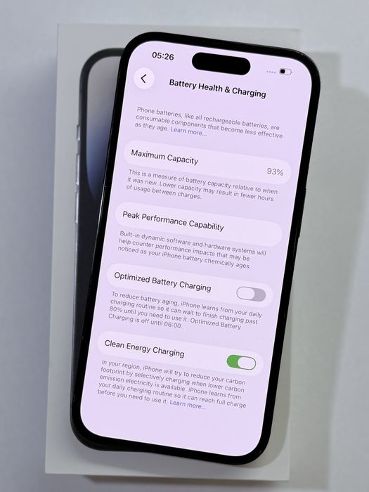 iPhone 14 Pro Black 93% battery