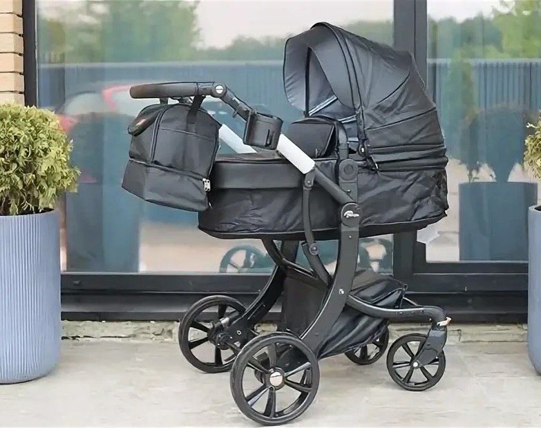 Коляска 2в1 прогулочная, люлька teknum