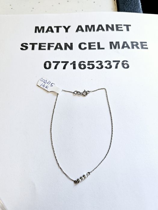 Vand bratara picior din aur 14 k 1.13 g cod 115