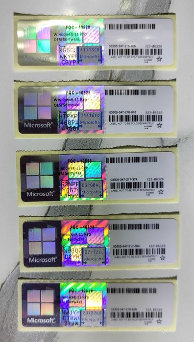 Windows 10-11 Рro наклейка ключ