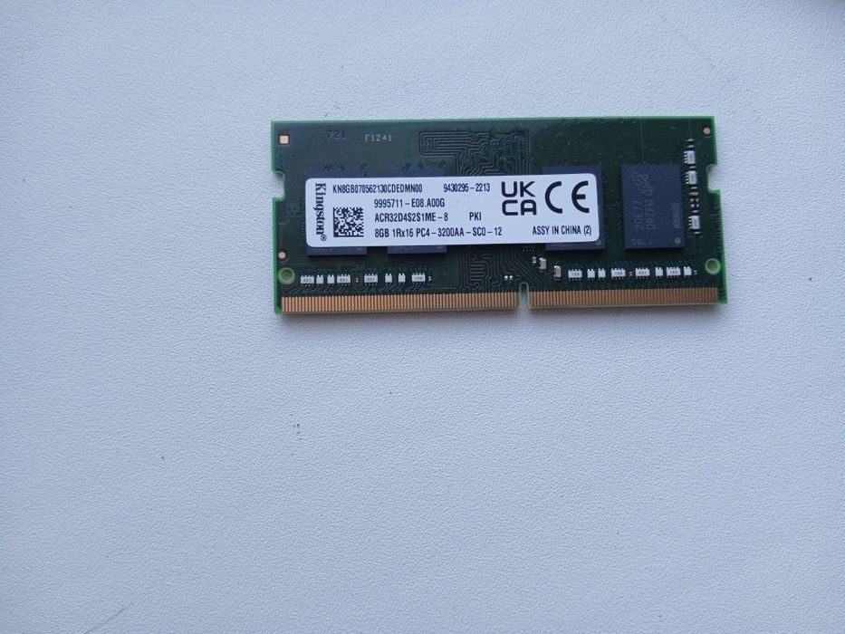 Оперативная ноутбучная память kingston 8 Гб 3200 МГц