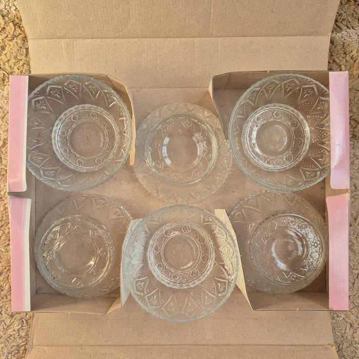 Set 6 Boluri din sticlă Vidrex Kristal (12 cm)