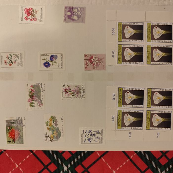 Clasor timbre cu tematica flori