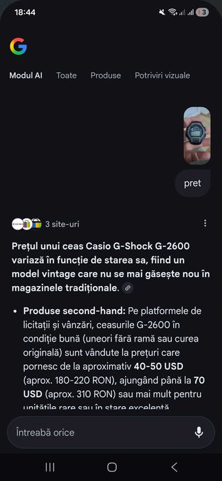 Vand ceas g shock g2600