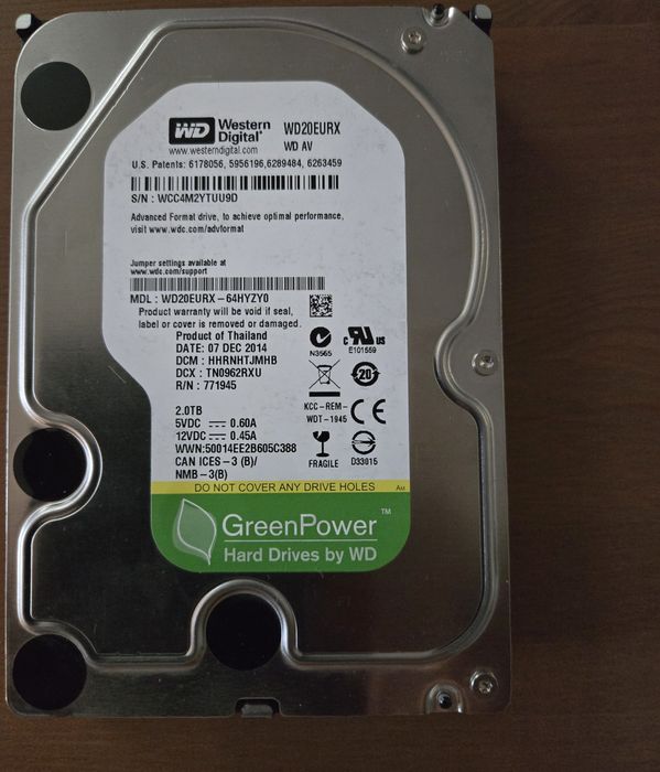 HDD 2 TB WD Green Power