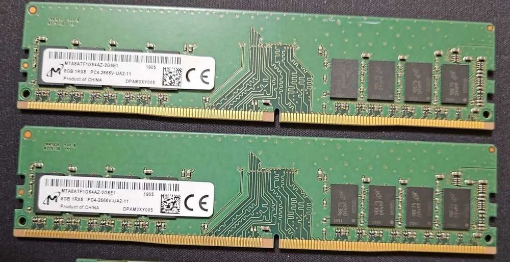 ОЗУ оперативная память DDR4 Micron 8 GB 2666 Mhz (4 GB x2) одинаковые