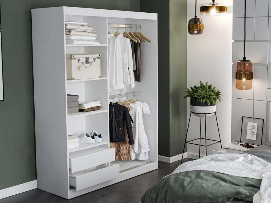 Set Dormitor Nordis Alb C19 cu oglinda - Transport Gratuit