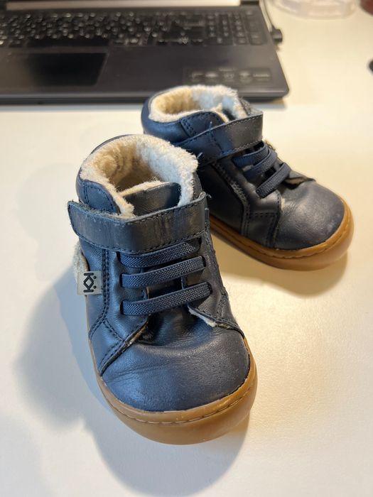 Боси кожени боти „Колев и Колев“ с вълна, 22 размер