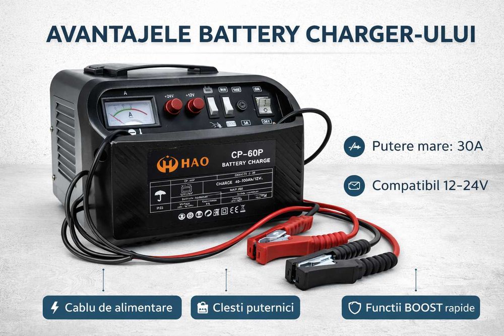 Redresor HAO CP-60P 12V 24V Profesional Auto Camion