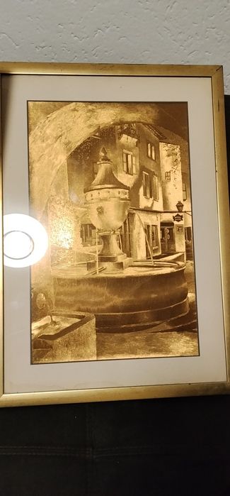 Vând tablou din aur