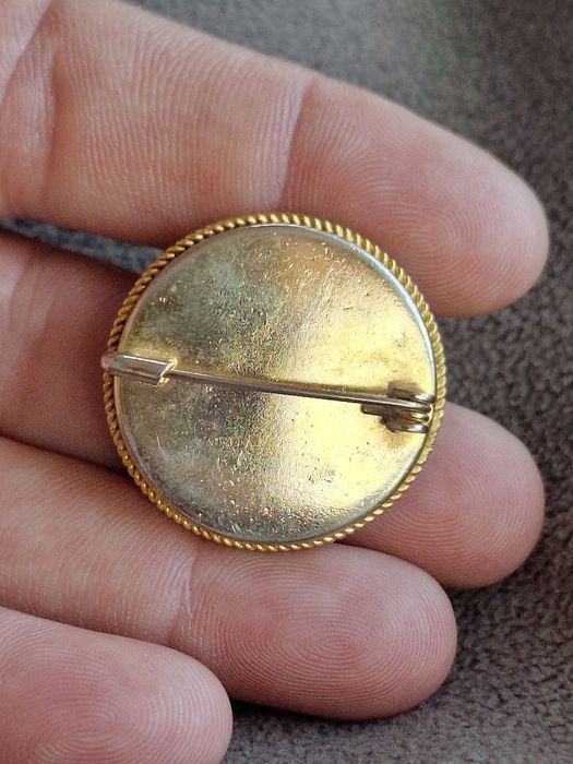 Италанска микро мозайчна брошка