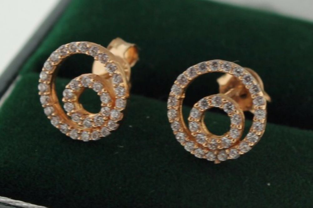 Cercei aur rose 14ct