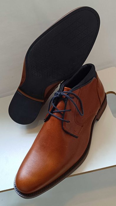 Ghete lace up 42 plain toe Oliver Jacob NOI piele naturala moale