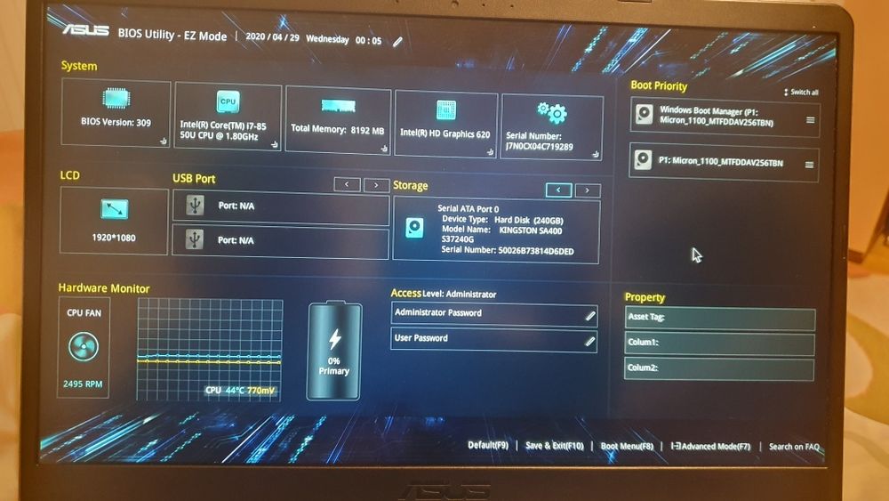 Laptop Asus VIVOBOOK, Intel Core I7-8550U,8GB Ram, SSD 512GB,impecabil