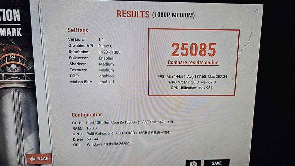 Геймърски компютър DDR5 i5 13600k/B660/3070/16gb/512m2